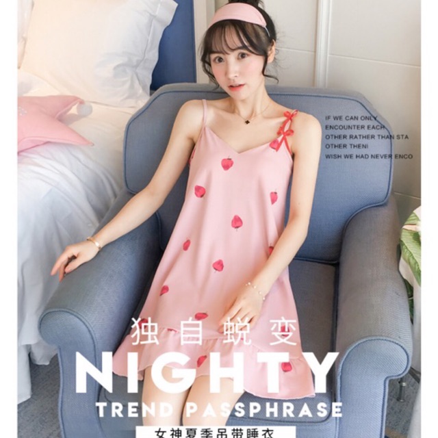 VÁY NGỦ 2 DÂY QUYẾN RŨ CHẤT COTTON 4 CHIỀU MỀM MÁTV08 | BigBuy360 - bigbuy360.vn