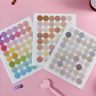 Sticker Dán Trang Trí Hình Tròn Họa Tiết Hoạt Hình Nhiều Màu Sắc