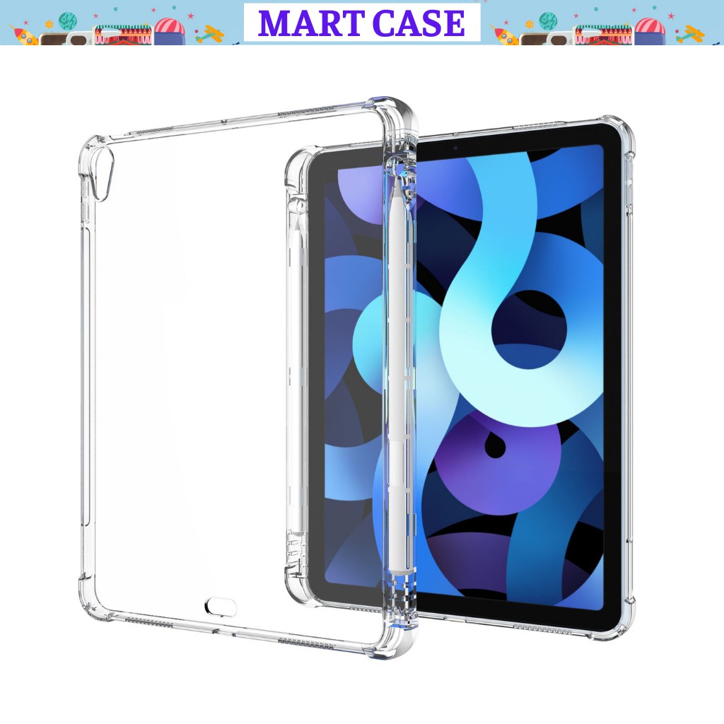 ốp ipad + Ngăn đựng bút silicon Chống Shock ốp Pro 11/10.5/Air 3/10.2 gen 7/8...MART CASE | BigBuy360 - bigbuy360.vn