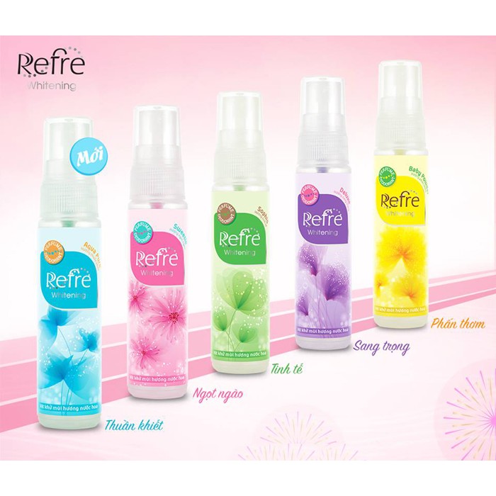 ⏩ Xịt khử mùi Refre 30ml - đủ mùi hương