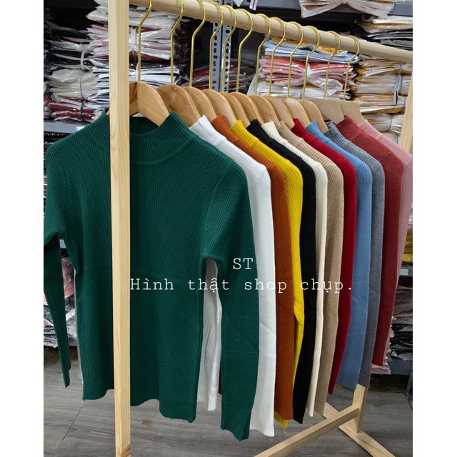 Aó Len Cổ 3P☘️ FREESHIP☘️Len Tăm Quảng Châu Mềm Mịn Loại 1