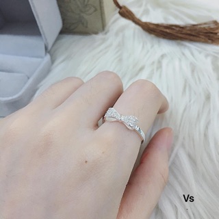 ❌❌ Nhẫn nơ đá bac xinh xắn