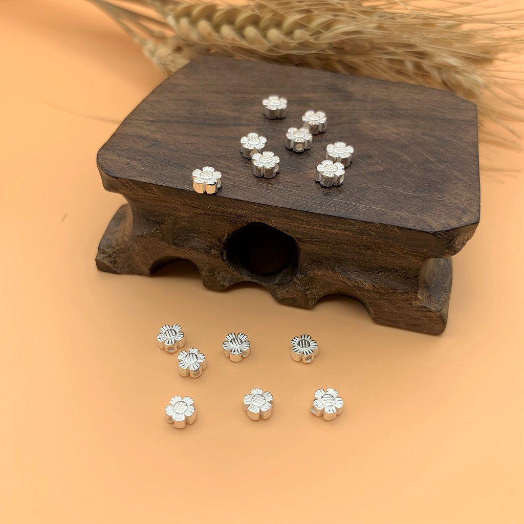 Charm nối hoa 5 cánh bạc trắng 925 - Charm Bạc 925 - Mã CB051
