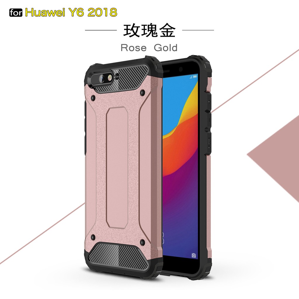 Ốp lưng TPU kiểu giáp bảo vệ cho Huawei Y6 2018/Honor 9 Lite