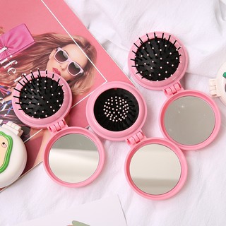Bộ gương lược mini gấp gọn bỏ túi siêu cute duyên cường66888