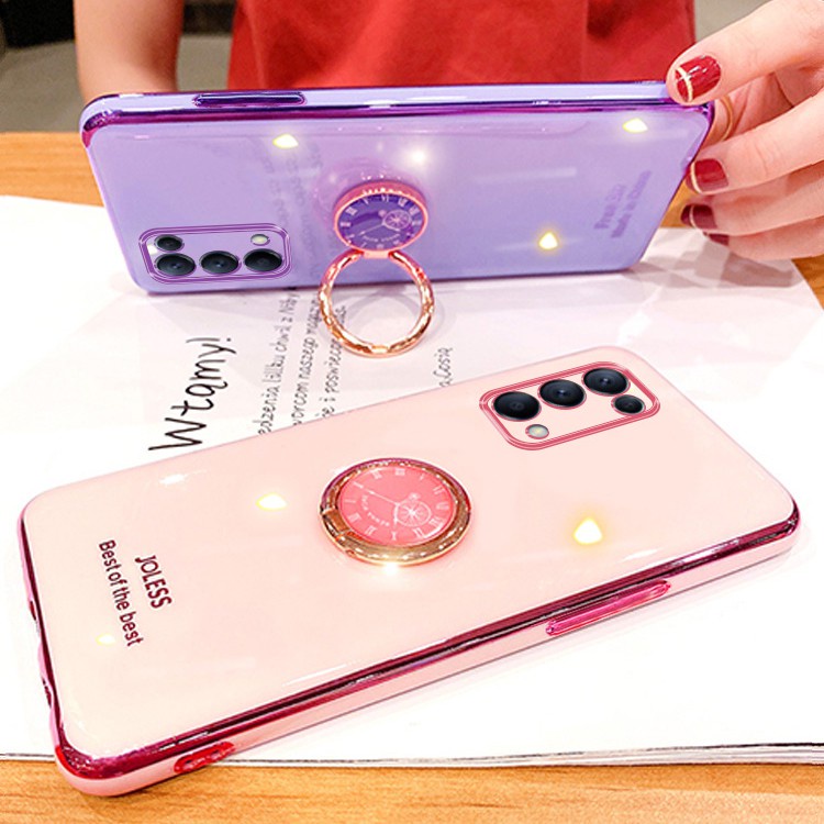 Ốp điện thoại mạ điện có vòng nhẫn đỡ sang trọng dành cho oppo f11 pro f9 r11 r11s plus r9s plus reno 2
