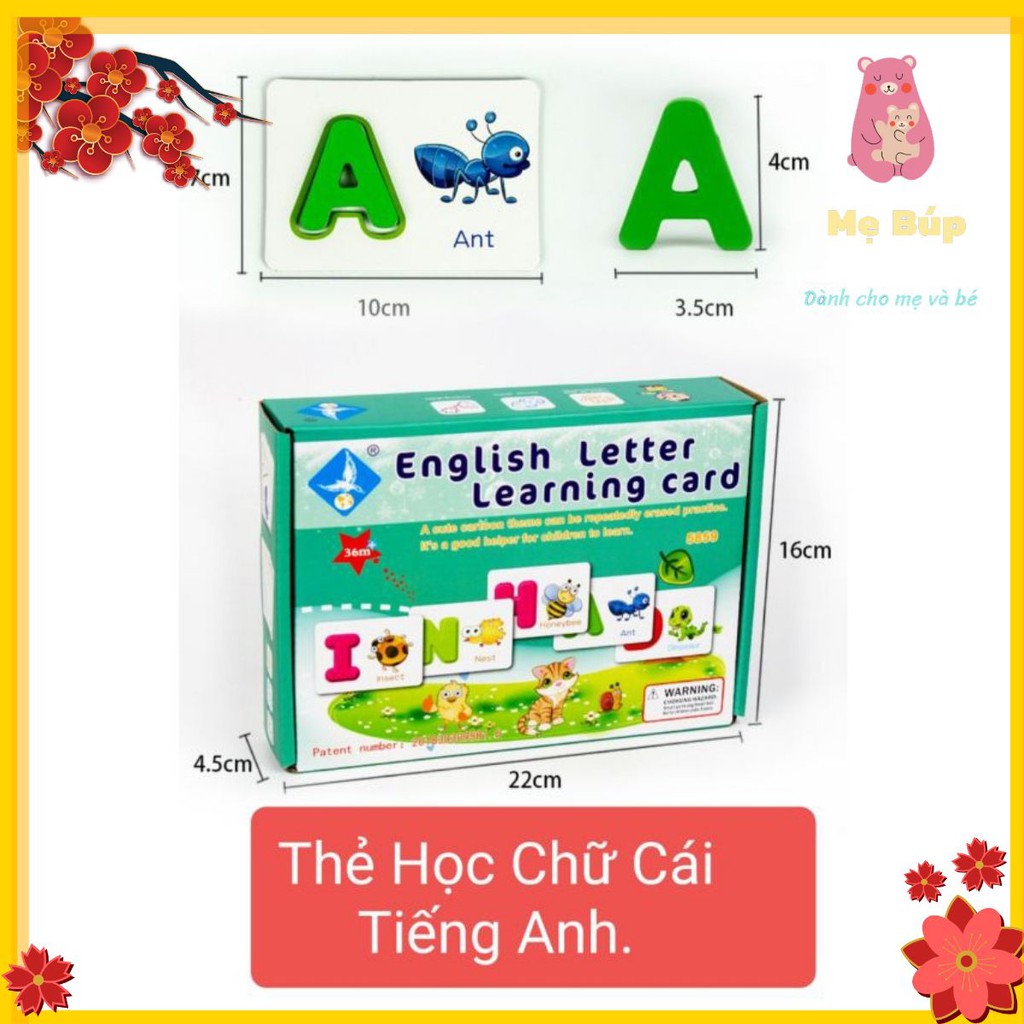 [ SIÊU SALE ] Bộ thẻ học chữ cái tiếng anh cho bé từ 2-6 tuổi nhiều chủ đề, màu sắc