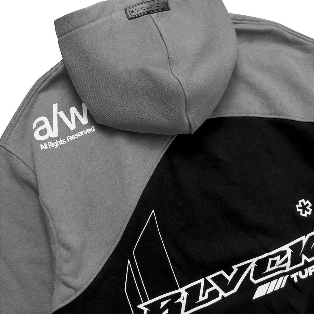 Áo khoác nỉ Hoodie Wave - BLVCK - Blackgrey / UNISEX Chất liệu nỉ bông