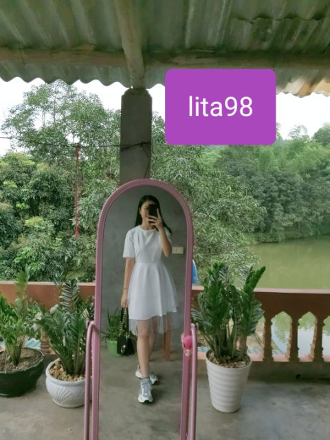 váy trắng dự tiệc ngắn tay kiểu dáng basic kèm ảnh thật MS139 SẴN | BigBuy360 - bigbuy360.vn