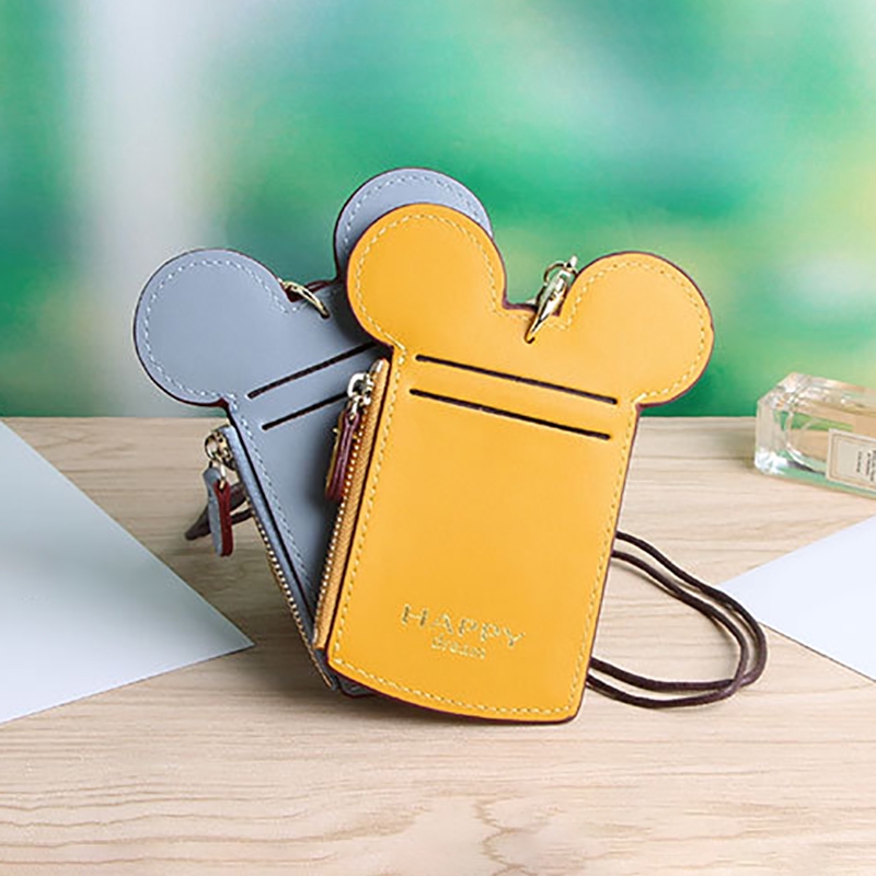 Ví Đựng Thẻ In Hình Chuột Mickey Dễ Thương