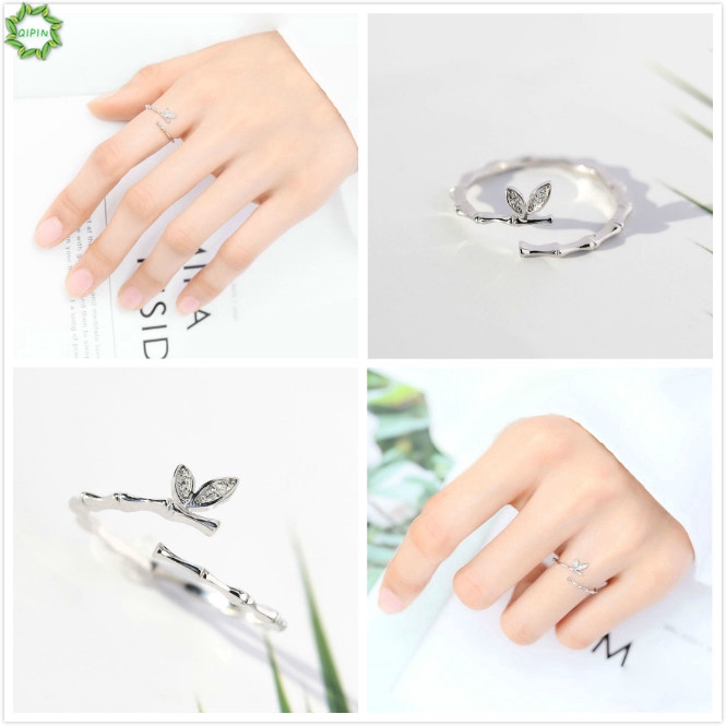 Nhẫn hở ngón hình chiếc lá phong cách thời trang cho phái nữ