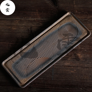 Khay đựng trà khô bằng gốm phong cách retro nhật bản