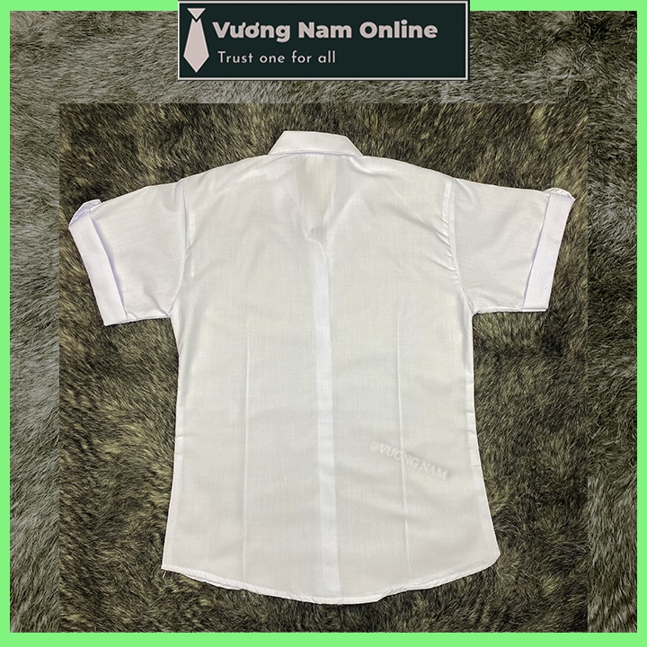 Áo sơ mi học sinh trắng nữ tay NGẮN DÀI hàng tiêu chuẩn vải kate tốt cấp 1 2 và 3 vạc bầu VN95C