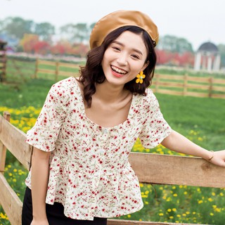Áo Sơ Mi Nữ Freesize Cổ Vuông SILBER