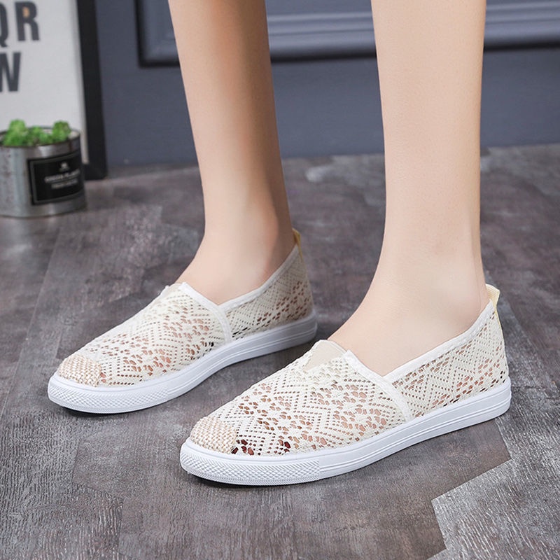 Giày Lười canvas Đế Mềm Thoáng Khí Thời Trang Cho Nữ