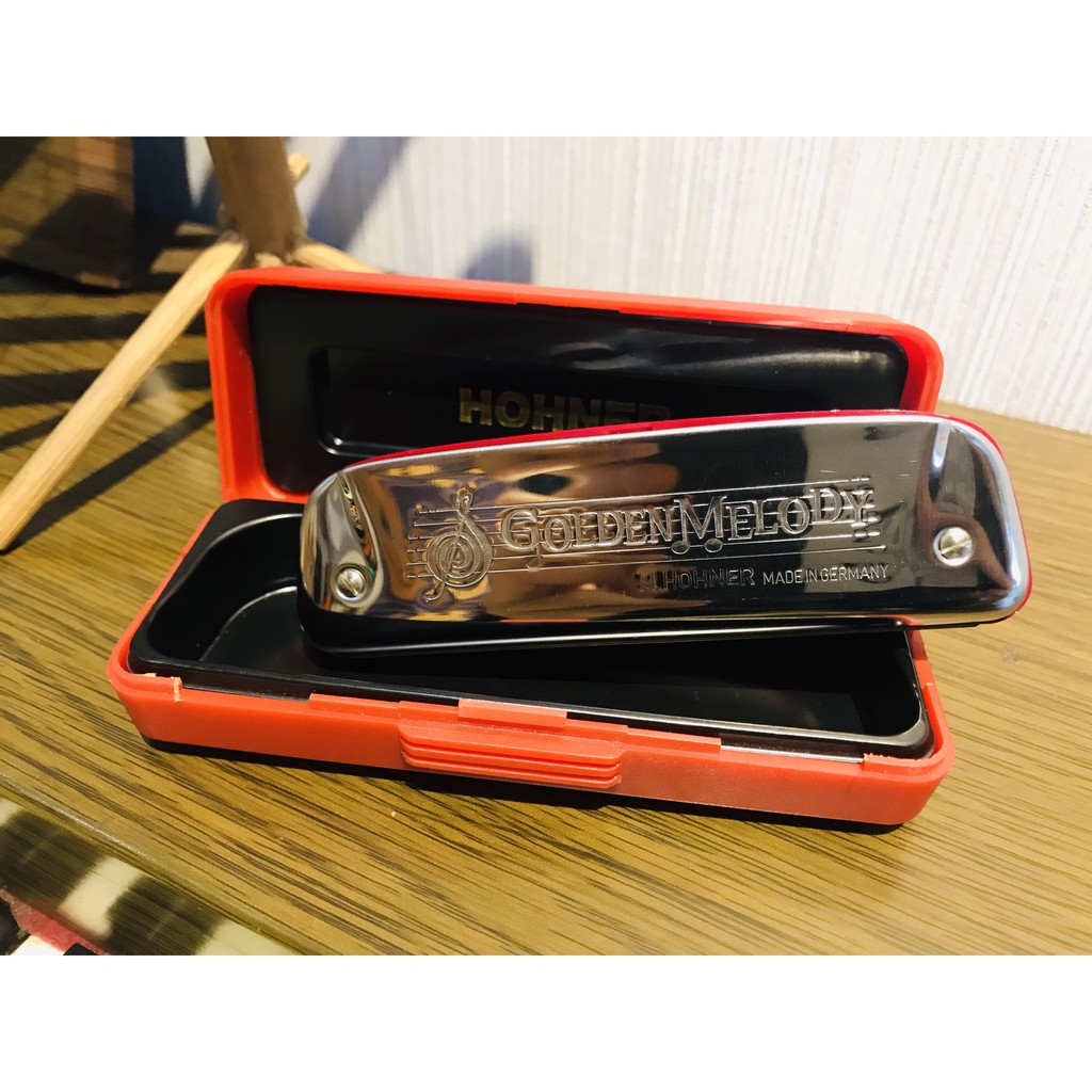 Kèn harmonica Diatonic Hohner Golden Melody ( Full Tone, Key A, Bb, C, D ,E, F, G ) Nhập khẩu Đức - Phân phối Sol.G