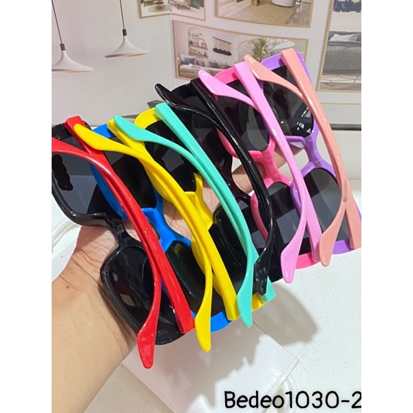 Kính mát cho bé gọng dẻochống UV400, thiết kế mắt tròn dễ đeo, màu sắc thời trang