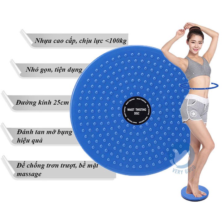 Đĩa Xoay Eo Tập Thể Dục 360 Độ - Bàn Xoay Eo Bấm Huyệt Giảm Cân Tại Nhà Phòng Gym