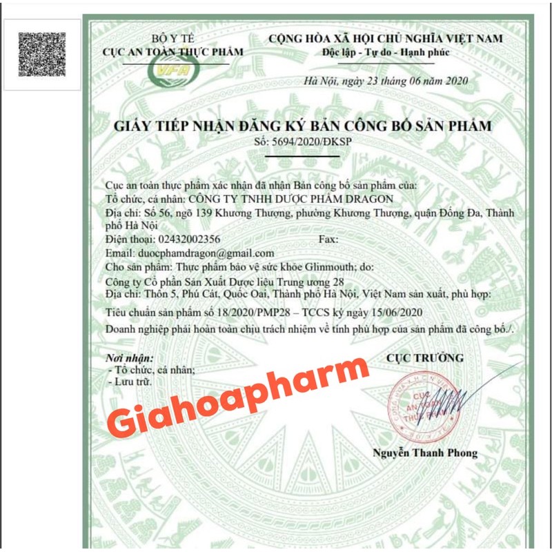 Bột nước mát Glinmouth - Hỗ trợ thanh nhiệt, giải độc, giảm nhiệt miệng, tăng cường đề kháng