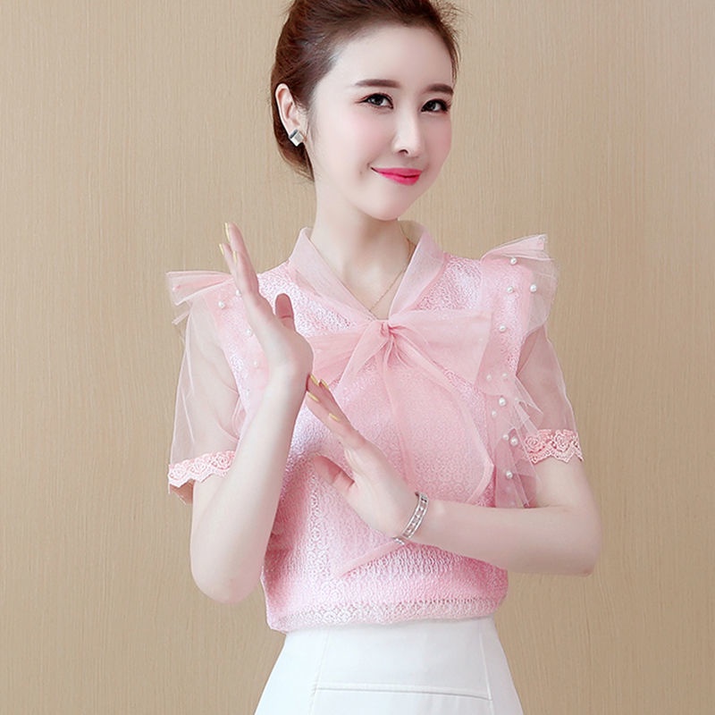 Áo Sơ Mi chiffon Tay Ngắn / Dài Phong Cách Phương Tây Thời Trang Mùa Hè Mới