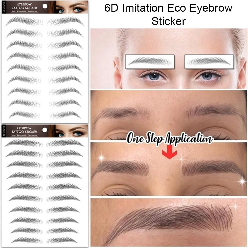 Miếng dán lông mày giả 6D thời trang trông giống như thật dành cho trang điểm H1R8 | BigBuy360 - bigbuy360.vn