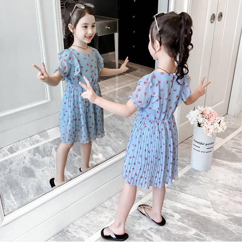 Váy Trẻ Em Chấm Bi Cô Gái Thời Trang akku