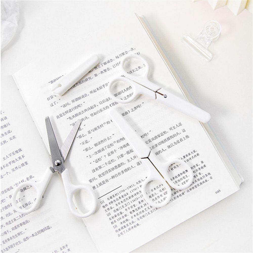 Kéo Cắt Giấy Mini An Toàn Màu Trắng Dành Cho Học Sinh