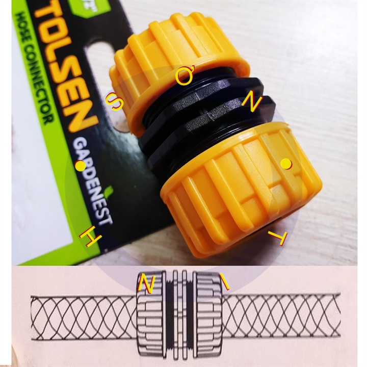 57118 đầu nối ống 1/2&quot; tolsen