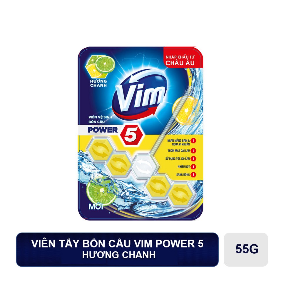 Viên Vệ Sinh Bồn Cầu Vim Power 5 - 55g