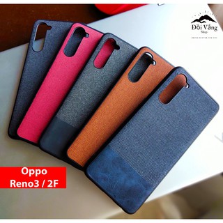 Ốp vải phối da Oppo Reno 3 reno 2F reno 2z A9 A5 A11 +(free ship)