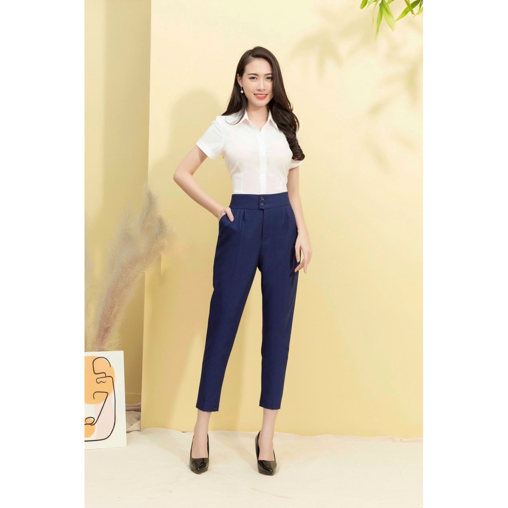 Quần Baggy Cạp To 2 Khuy- Quần Tây Bo Gâu