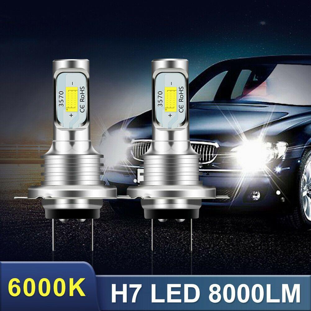 2 Đèn Pha LED H7 Ánh Sáng Trắng