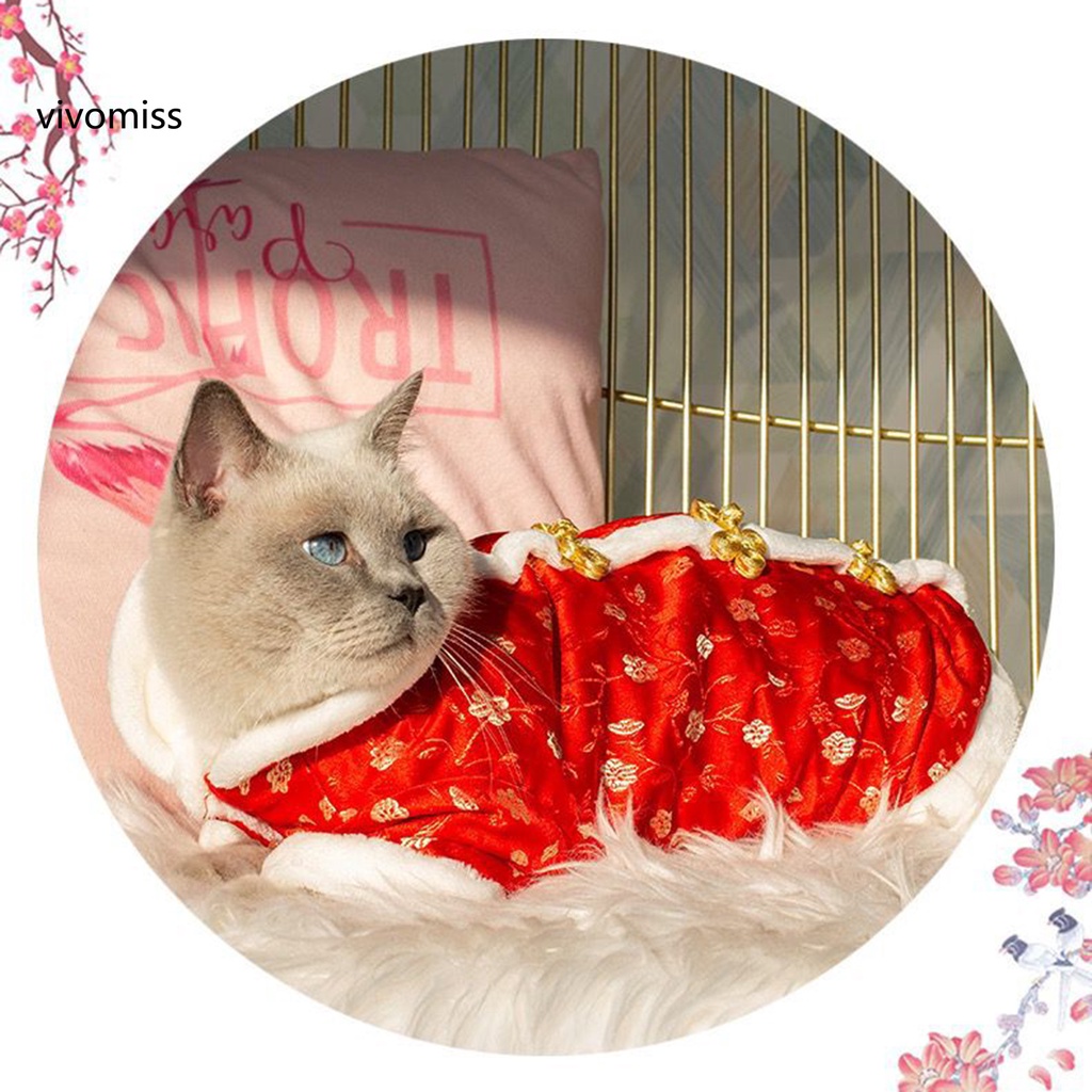 Trang phục cho thú cưng họa tiết năm mới dễ thương bắt mắt