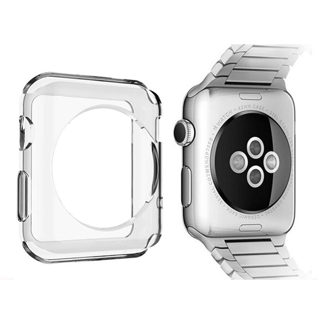 Ốp Silicon Trong Suốt Bảo Vệ Mặt Đồng Hồ Apple Watch 1/2/3/4/5 Size 38, 40, 42, 44