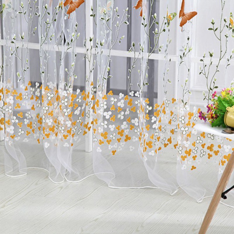 100*200cm Rèm Cửa Hình Bướm, Cửa Sổ Gia Đình