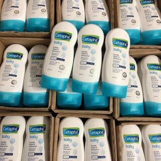 Sữa tắm gội cetaphil baby úc chống rôm xảy cho bé