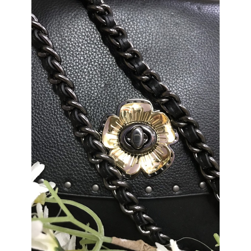 Túi hoa trà da bò đính đinh #hoatra #coach #dathat