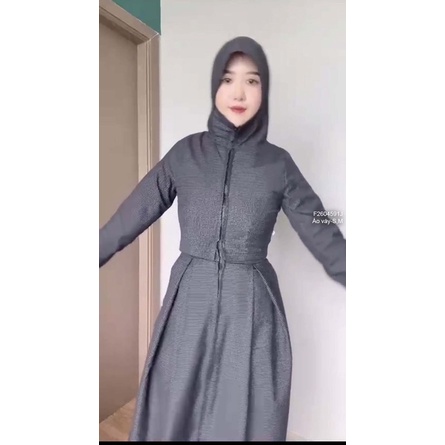 Sét áo váy chống nắng màu xám