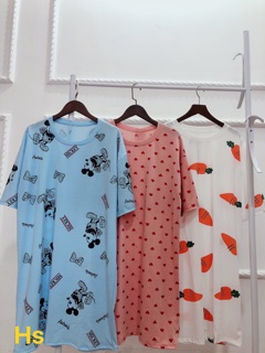 Váy ngủ suông chấm bi -HS