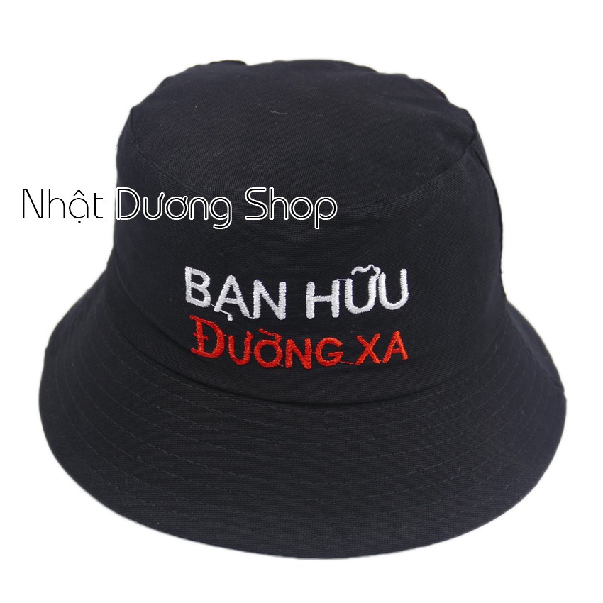 Nón tai bèo vành nhỏ bạn hữu đường xa - Đen
