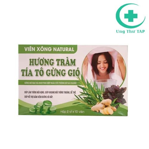 Viên xông mũi họng Hương tràm tía tô sả chanh bạc hà khuynh điệp hỗ trợ hô hấp khoẻ mạnh ngừa dịch bệnh hiệu quả
