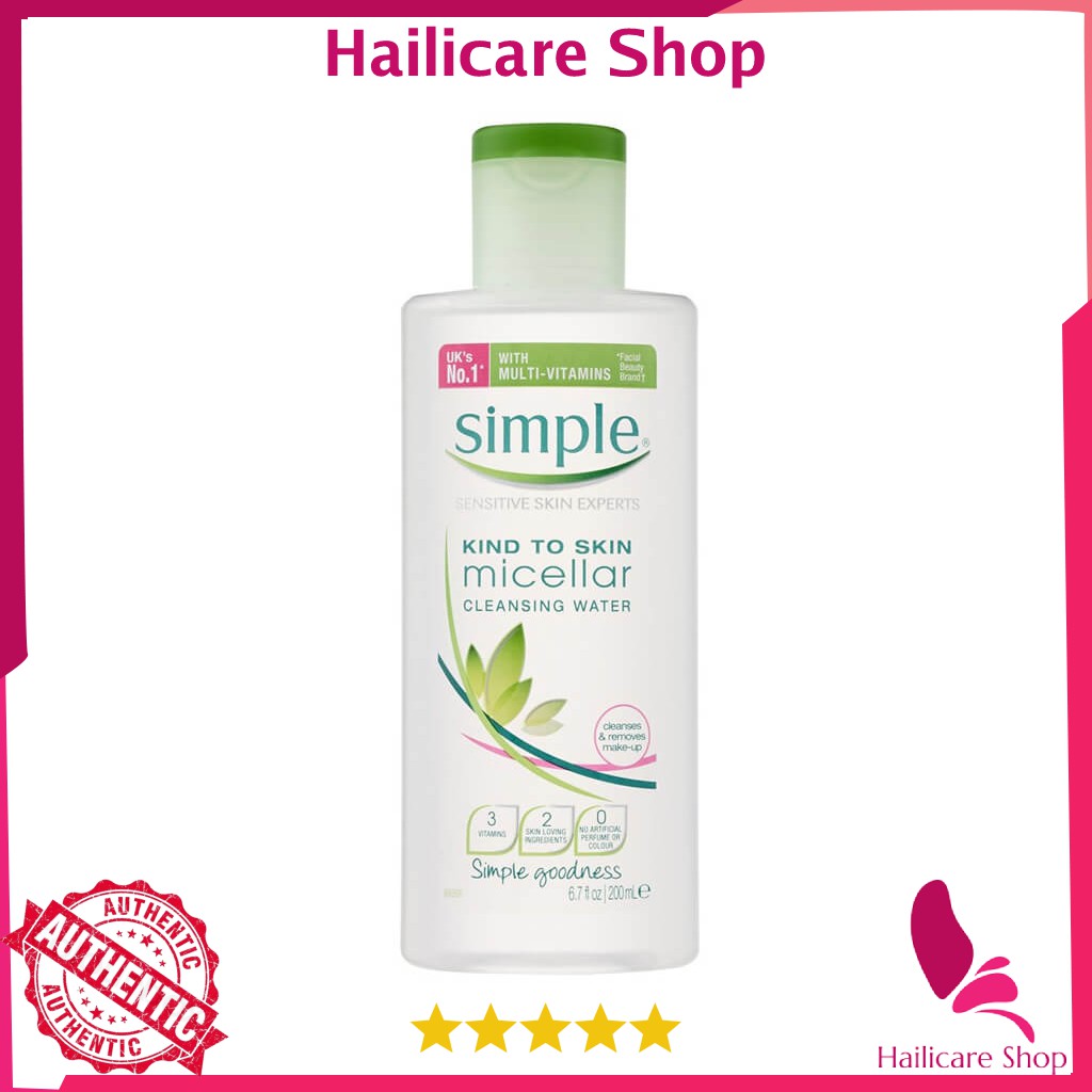 [Nhập Anh] Nước tẩy trang Simple Kind To Skin Micellar Cleansing Water - Dịu nhẹ cho da nhạy cảm