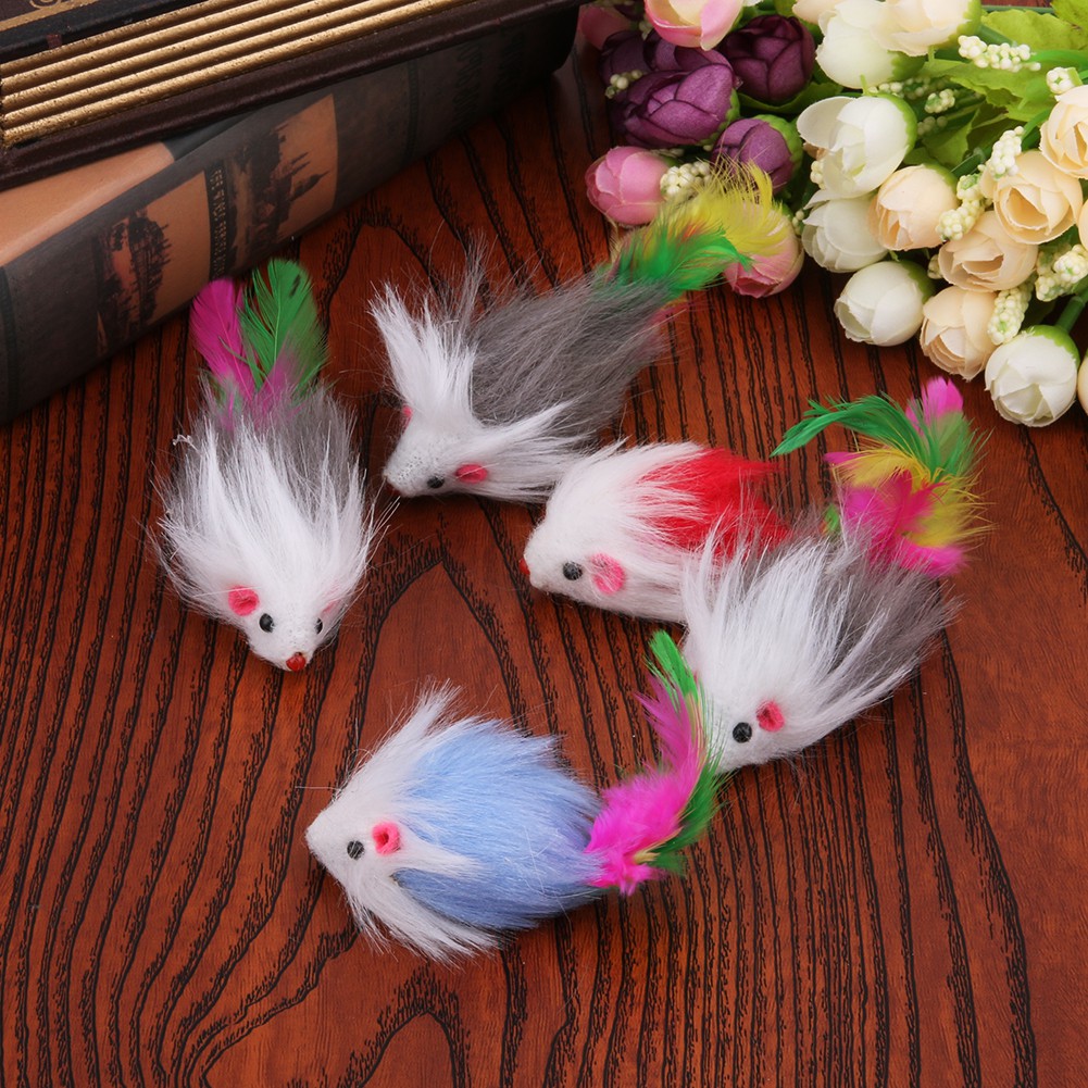 Set 5 chú chuột nhân tạo đồ chơi cho mèo cưng