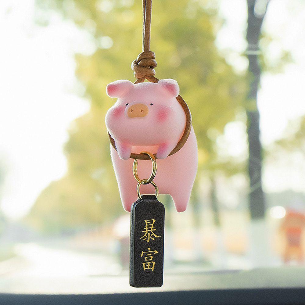 Phụ Kiện Treo Trang Trí Xe Hơi Hình Chú Heo Hoạt Hình May Mắn