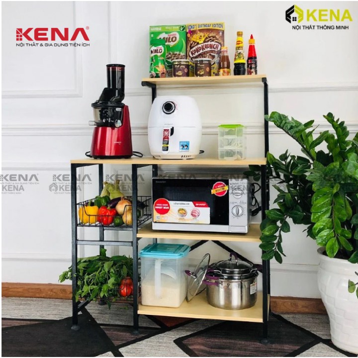 KENA - Kệ Bếp kèm giỏ để lò vi sóng 3 tầng KN 128 - [ Hàng Loại 1] | BigBuy360 - bigbuy360.vn