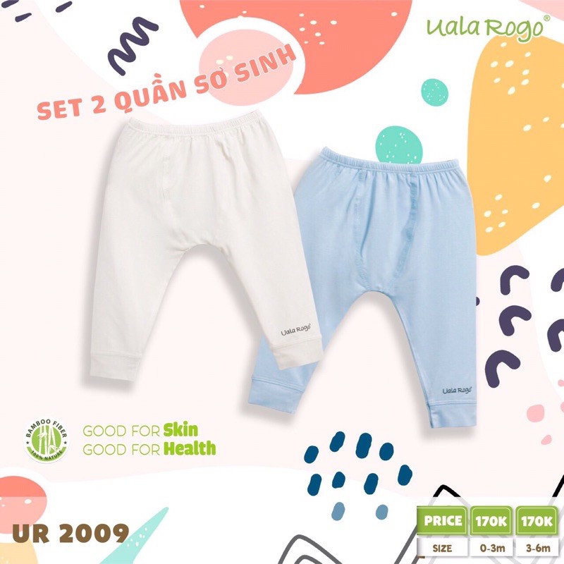 [ Chính hãng ] Set quần/áo sơ sinh lẻ Ualarogo 0-3m/3-6m