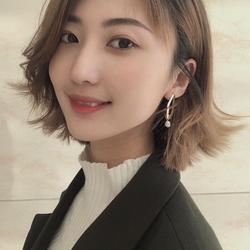 Bông Tai Nữ Hợp Kim Cao Cấp ERASHOP 000678 - Hình Học Đính Châu Vintage, Sang Chảnh, Đi Tiệc, Đi Chơi Siêu Rẻ Đẹp