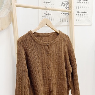 Áo len cardigan vặn thừng