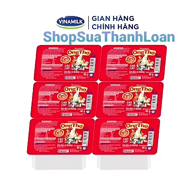 LỐC 6 HỘP SỮA ĐẶC CÓ ĐƯỜNG ÔNG THỌ ĐỎ - VỈ 6 HỘP X 40G