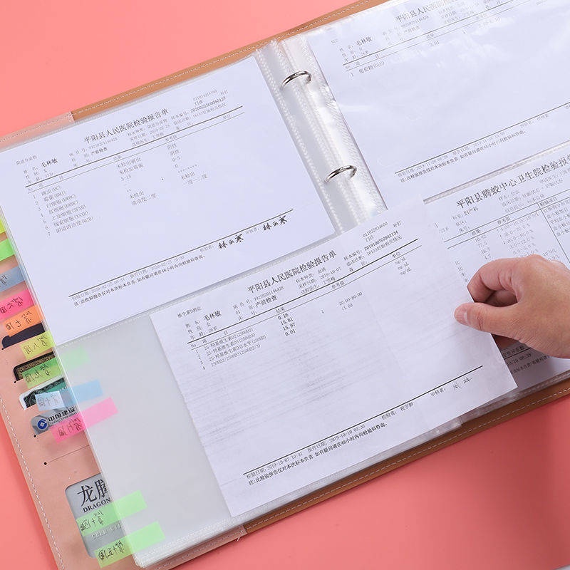 Tập Tin Sôi。Tập Sách Lưu Trữ。 Sổ Lưu Trữ A4 B -ultrasound B -ultrasound Báo Cáo Đa Năng Màu Trong Suốt Cho Mẹ Bầu